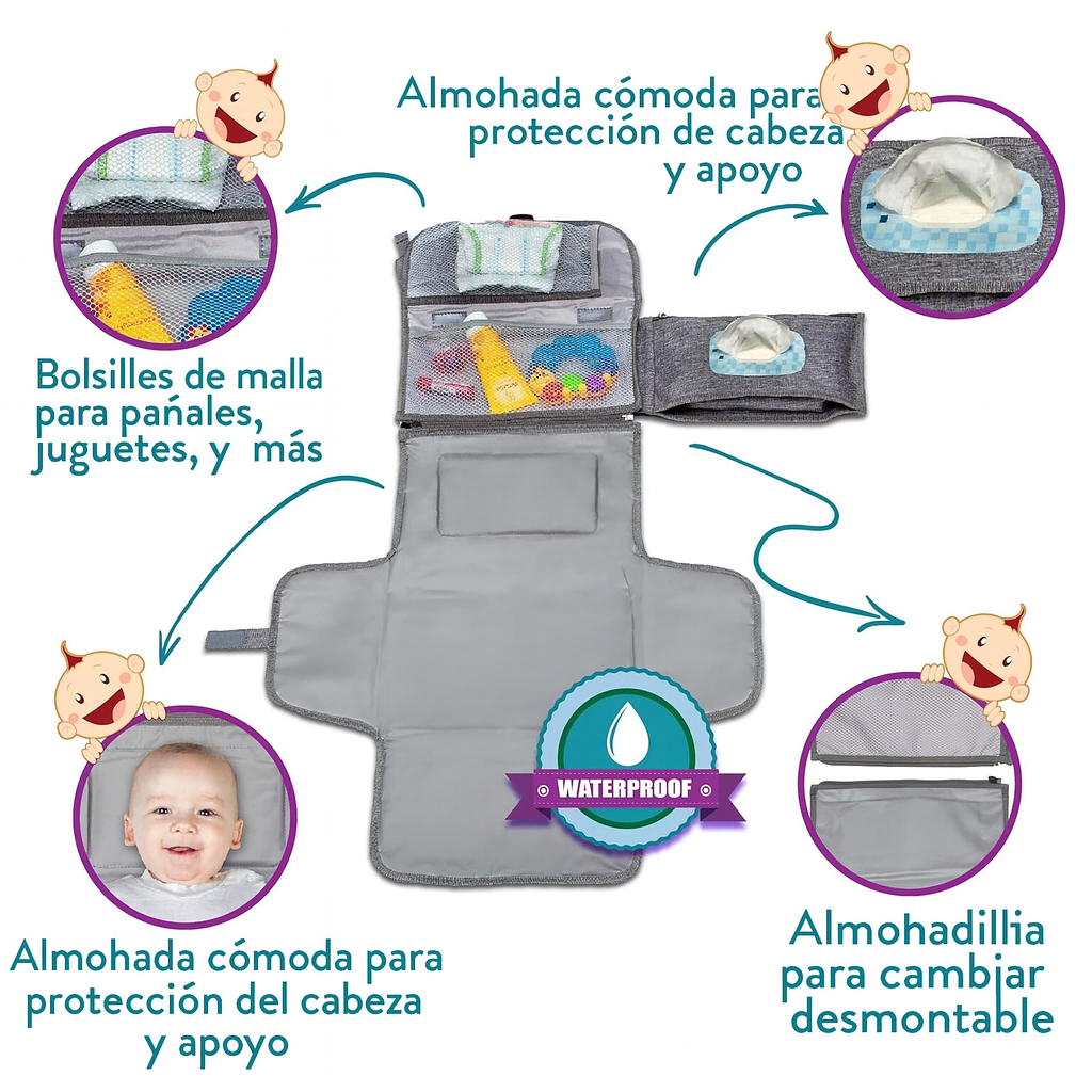 Cambiador de pañales portátil Kopi Baby